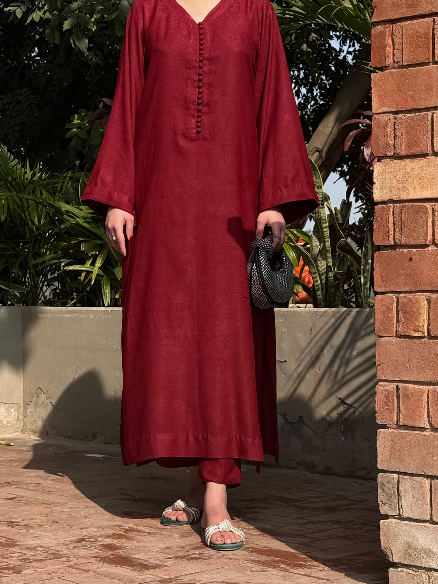 Maroon kaftan