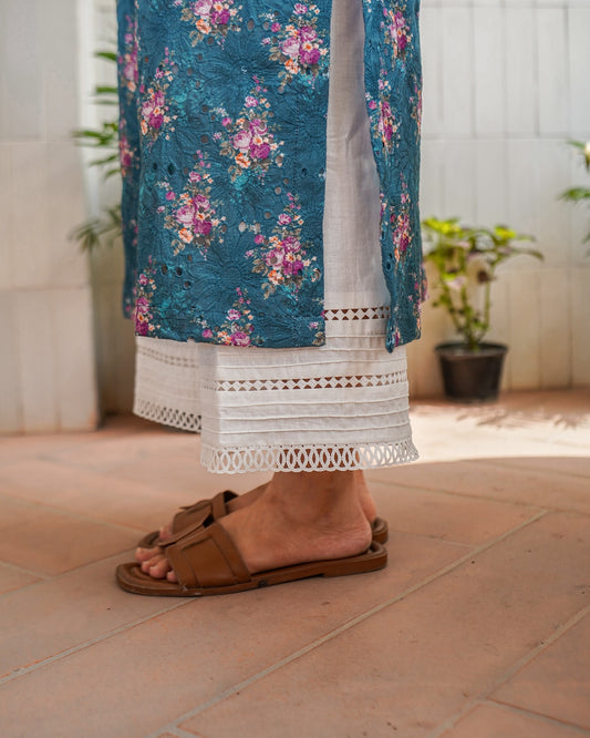 Blue Chicken Kurta with Trouser